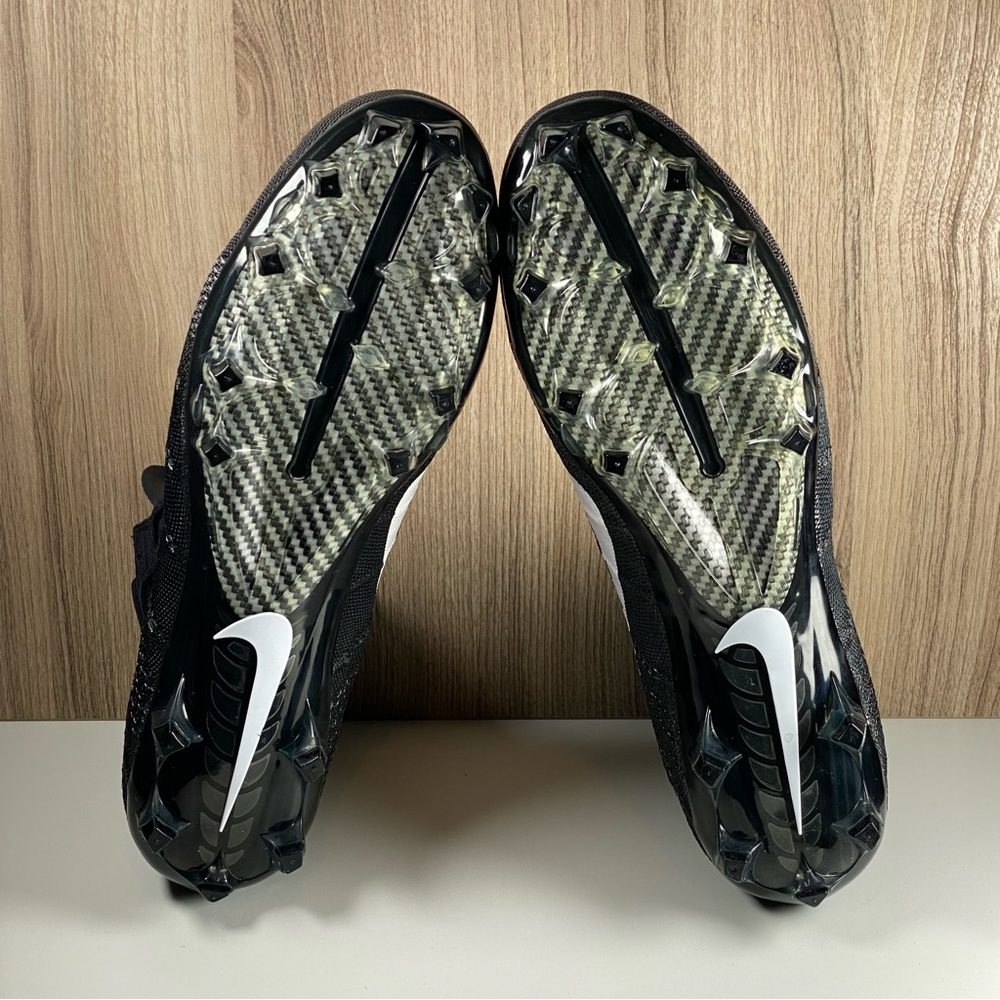 Nike Vapor Untouchable 3 Elite Black Football Cleats AO3006-010 Men's Size 12.5 - Picture 8 of 9